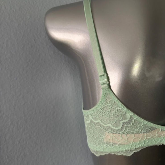 Victorias Secret Bra Dream Angels Unlined Uplift Green Shimmer Nwt 36C - Picture 4 of 6